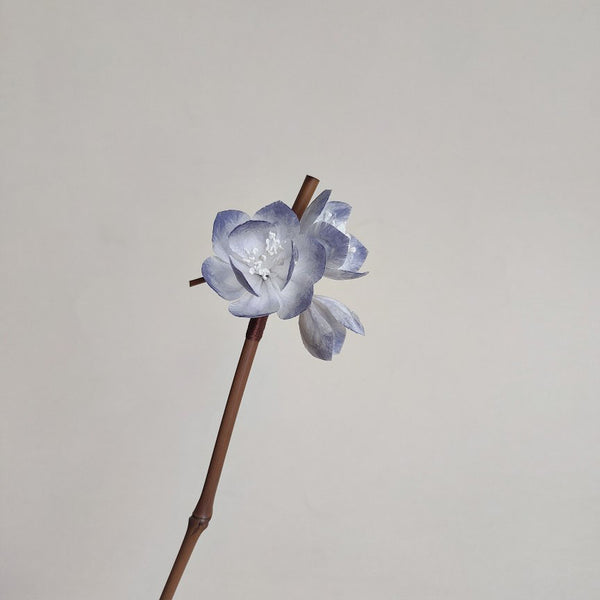 Velvet Flower Craft:  Bamboo Hairpin In Purple Velvet Flower Dersign